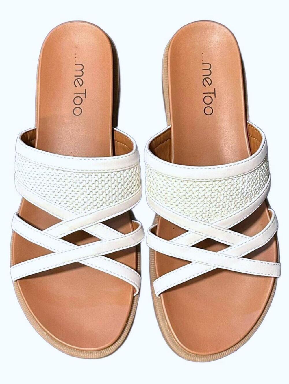 Me Too Summer Sandals "White" Women 8.5 | NEW